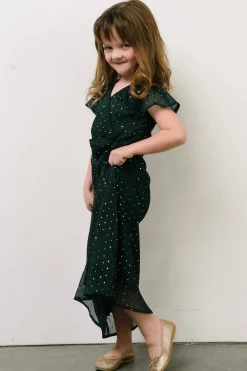 Baltic Born flower girl|Child Grace Sparkle Gown | Emerald