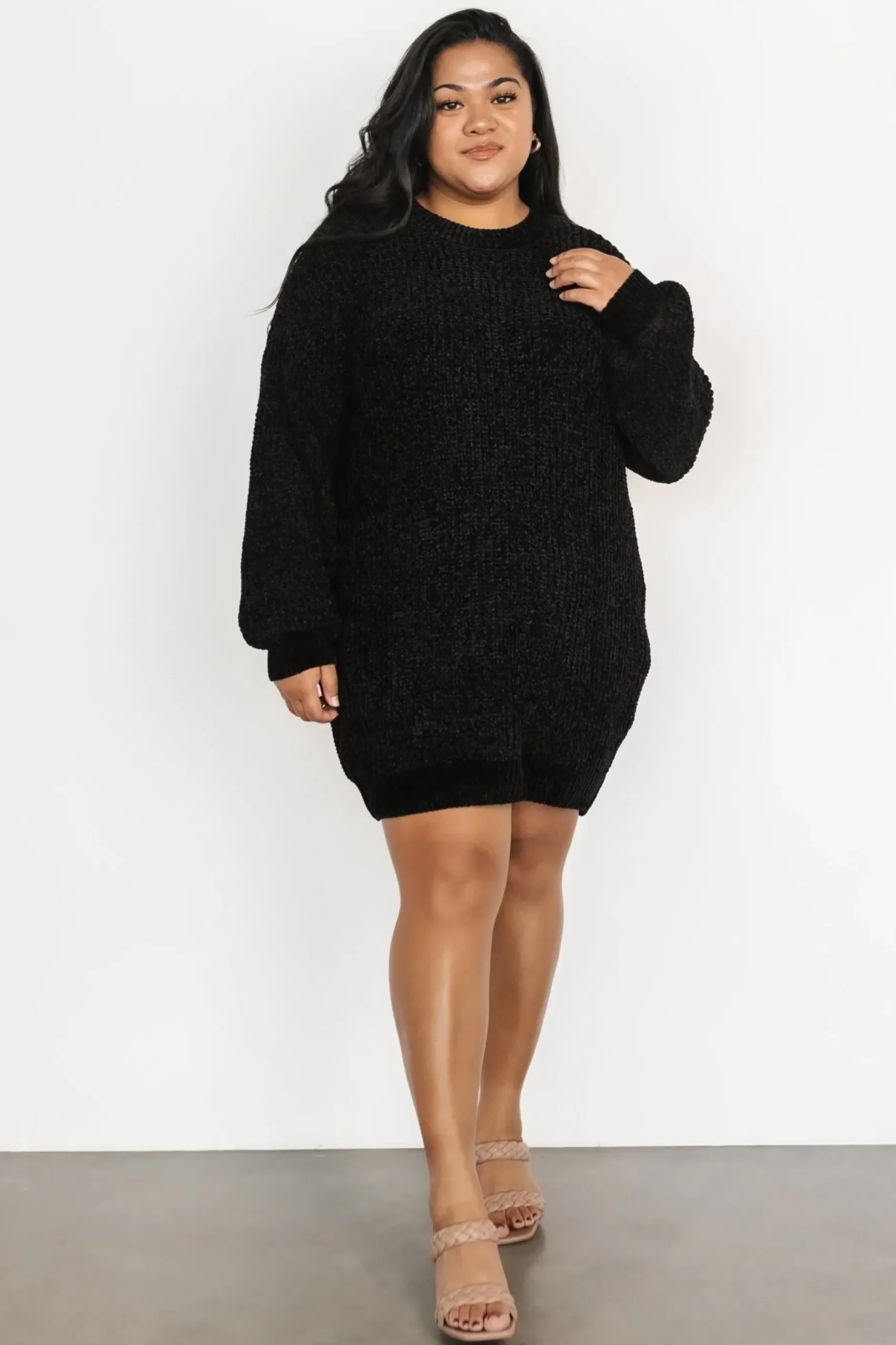 Baltic Born short dresses|TOPS|Christa Sweater Dress | Black