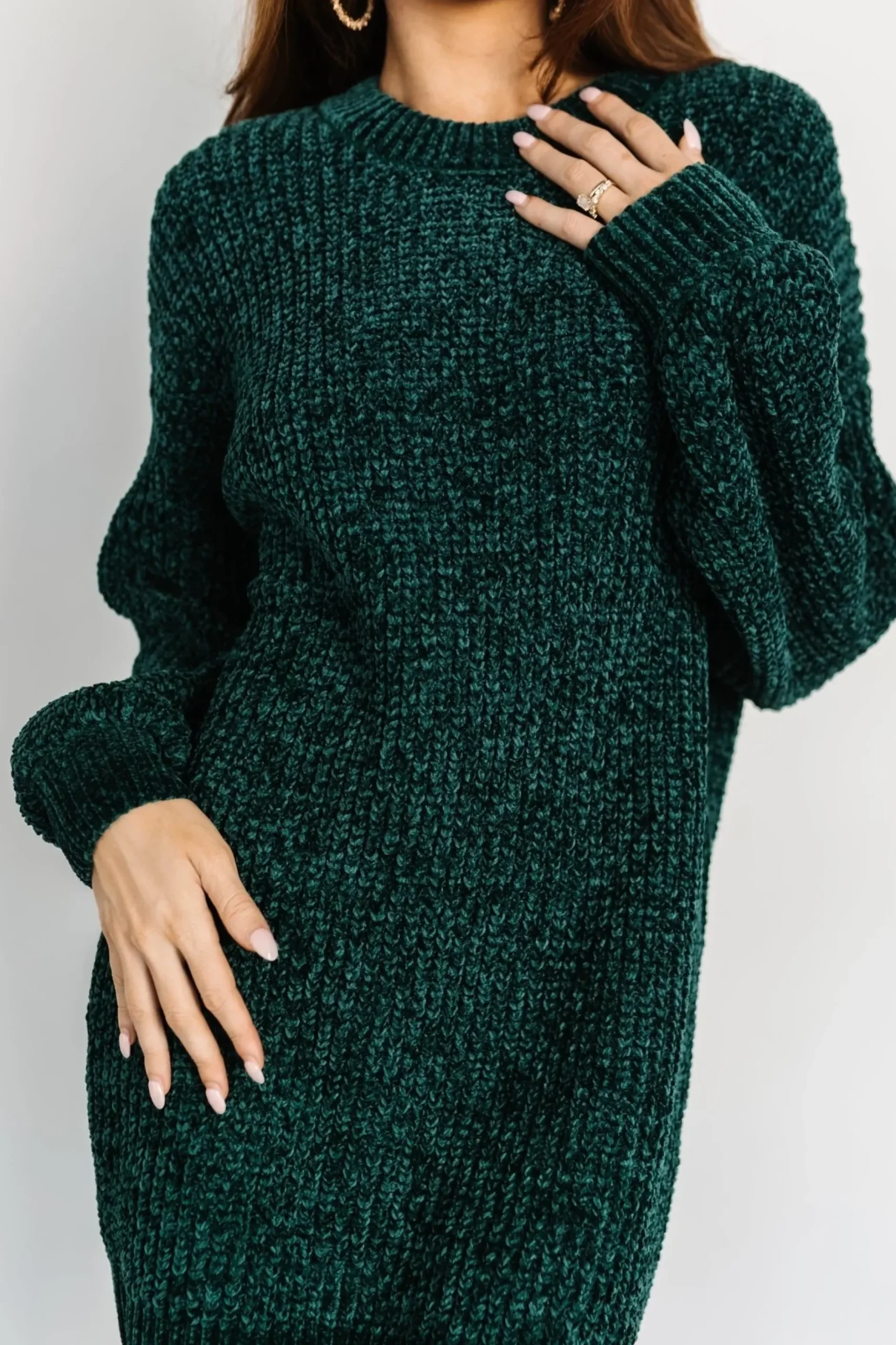 Baltic Born TOPS|short dresses|Christa Sweater Dress | Emerald