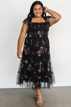 Baltic Born COMING SOON|Clementine Tulle Midi Dress | Black Multi