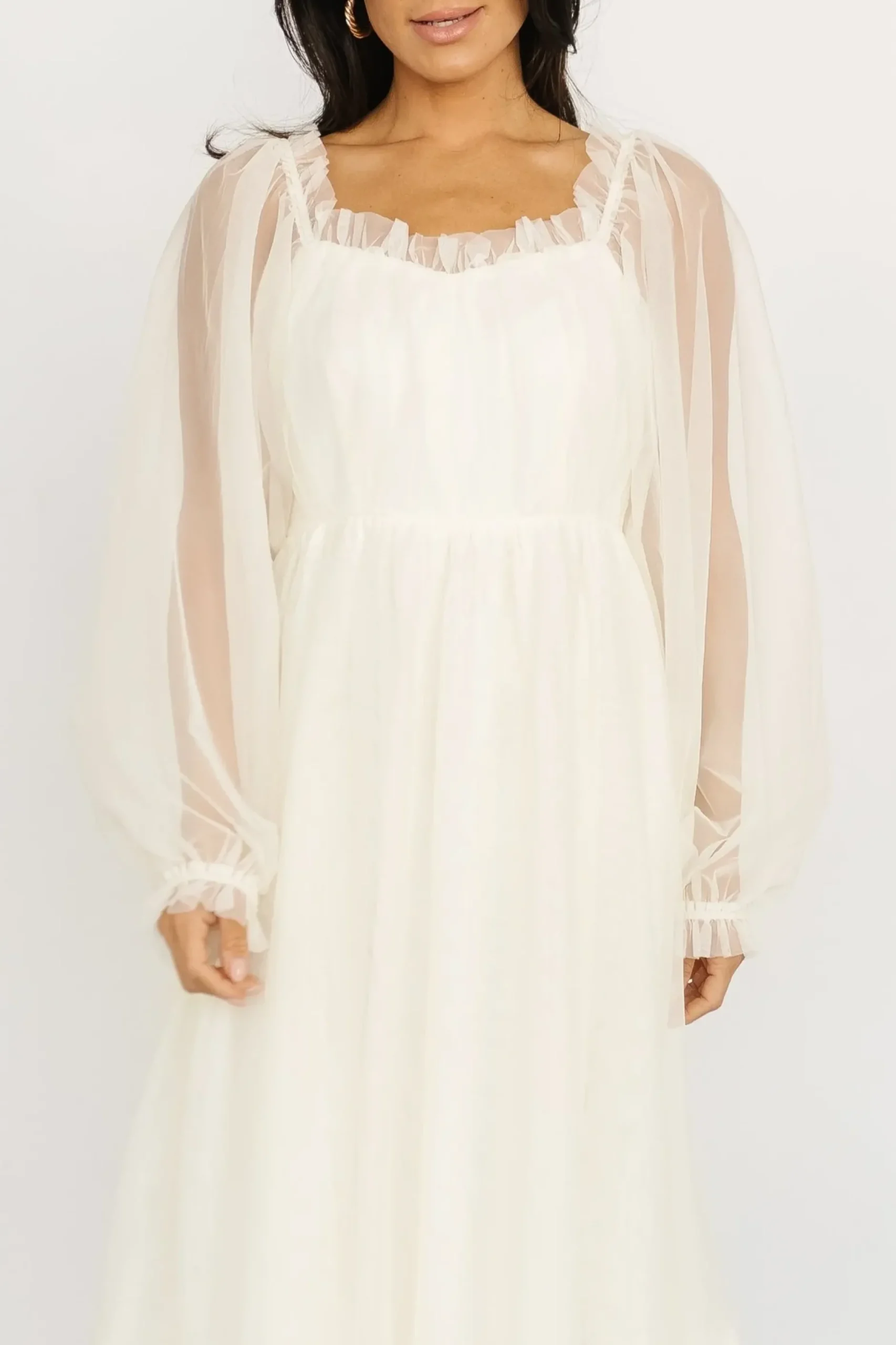 Baltic Born tulle styles|Cleobelle Maxi Dress | Creamy Beige