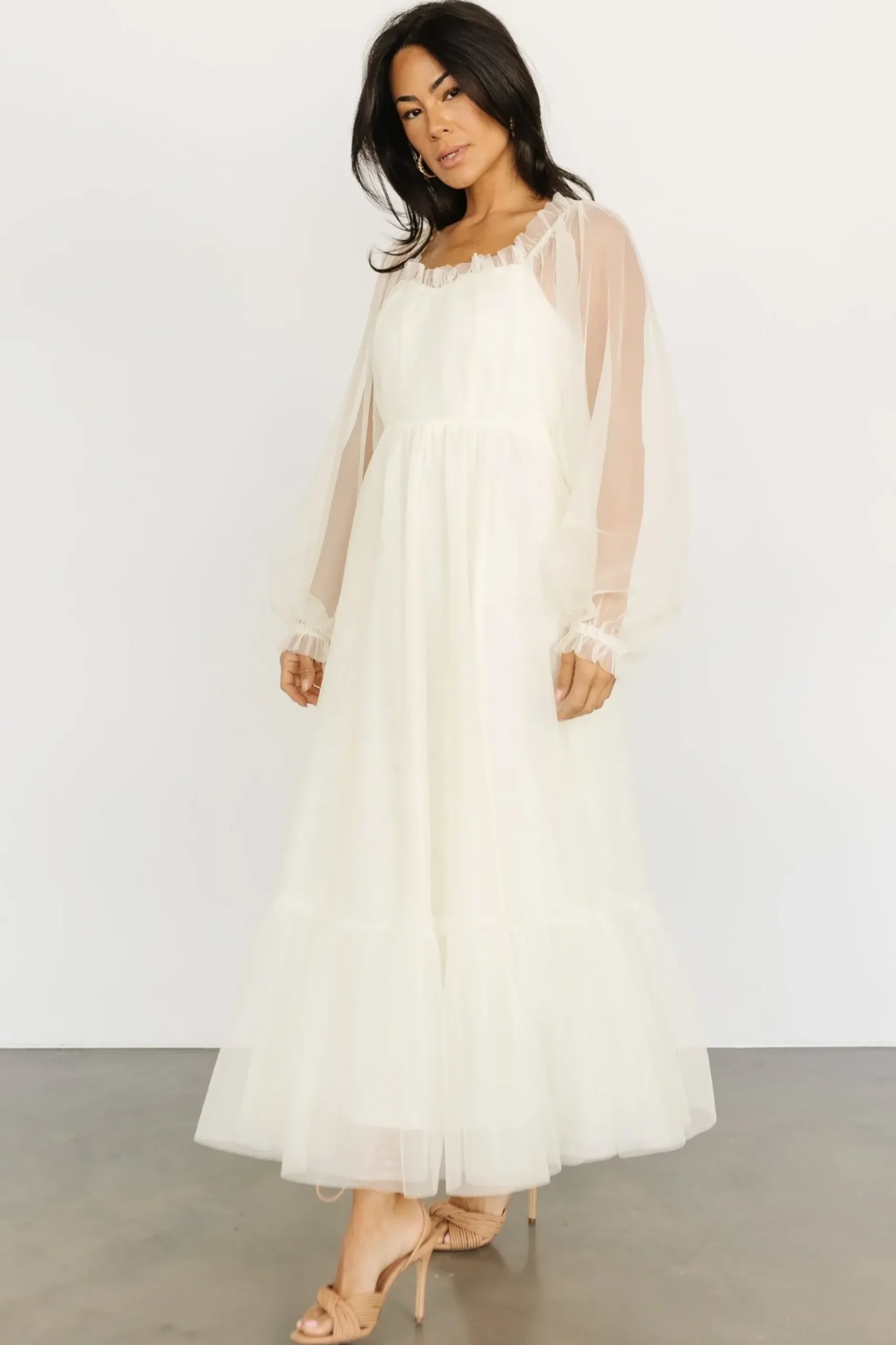 Baltic Born tulle styles|Cleobelle Maxi Dress | Creamy Beige