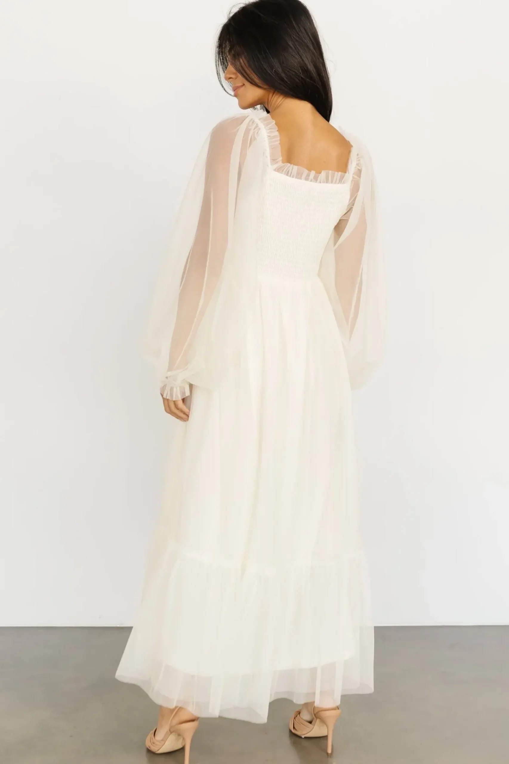 Baltic Born tulle styles|Cleobelle Maxi Dress | Creamy Beige