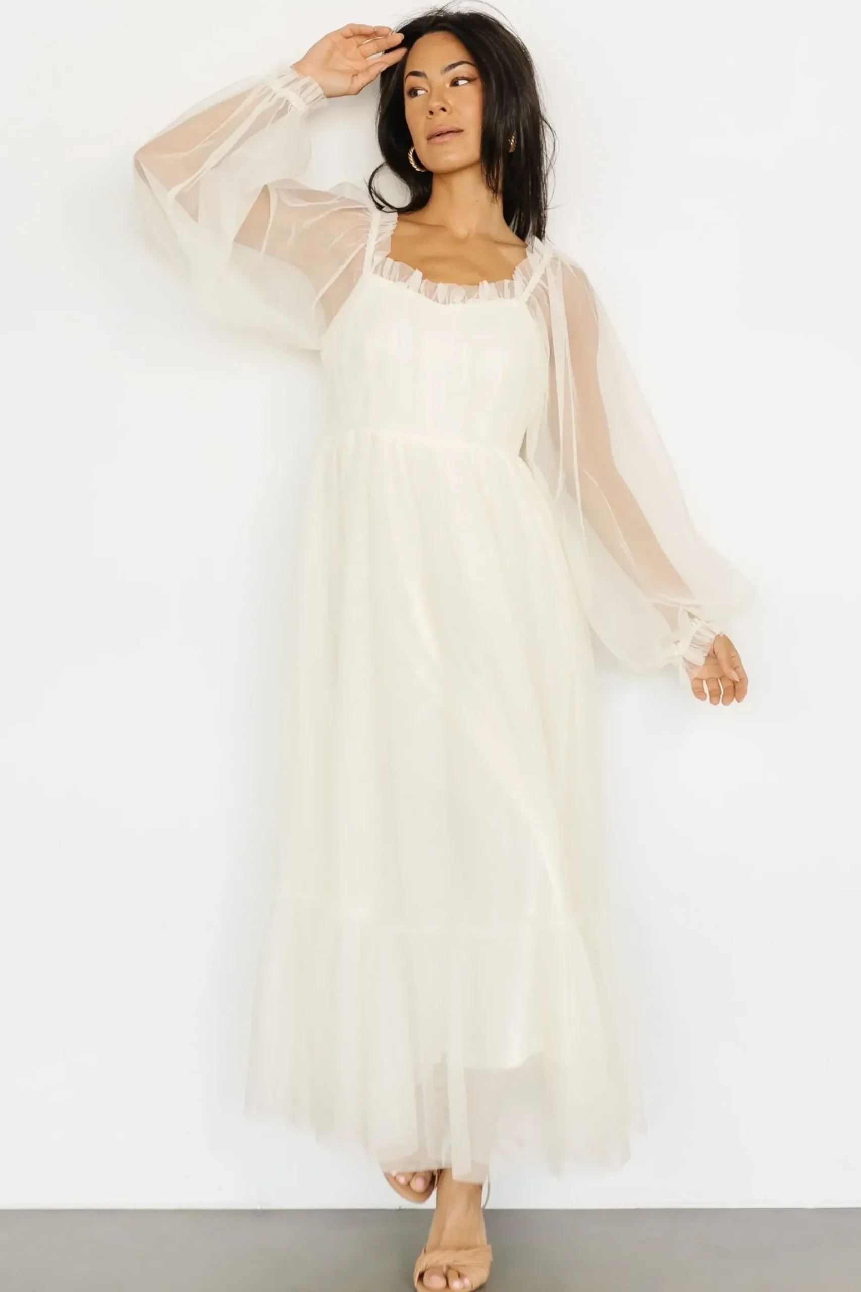 Baltic Born tulle styles|Cleobelle Maxi Dress | Creamy Beige