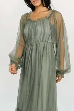 Baltic Born tulle styles|Cleobelle Maxi Dress | Dusty Olive