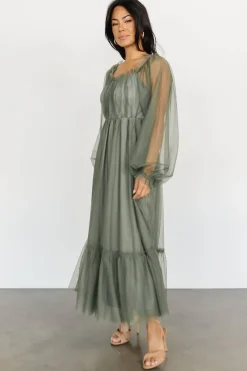 Baltic Born tulle styles|Cleobelle Maxi Dress | Dusty Olive