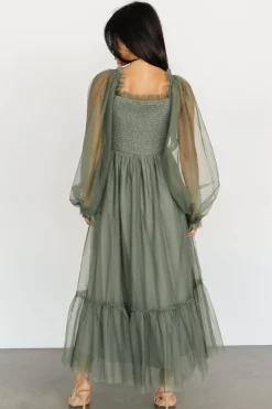 Baltic Born tulle styles|Cleobelle Maxi Dress | Dusty Olive