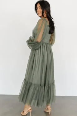 Baltic Born tulle styles|Cleobelle Maxi Dress | Dusty Olive