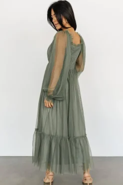 Baltic Born tulle styles|Cleobelle Maxi Dress | Dusty Olive