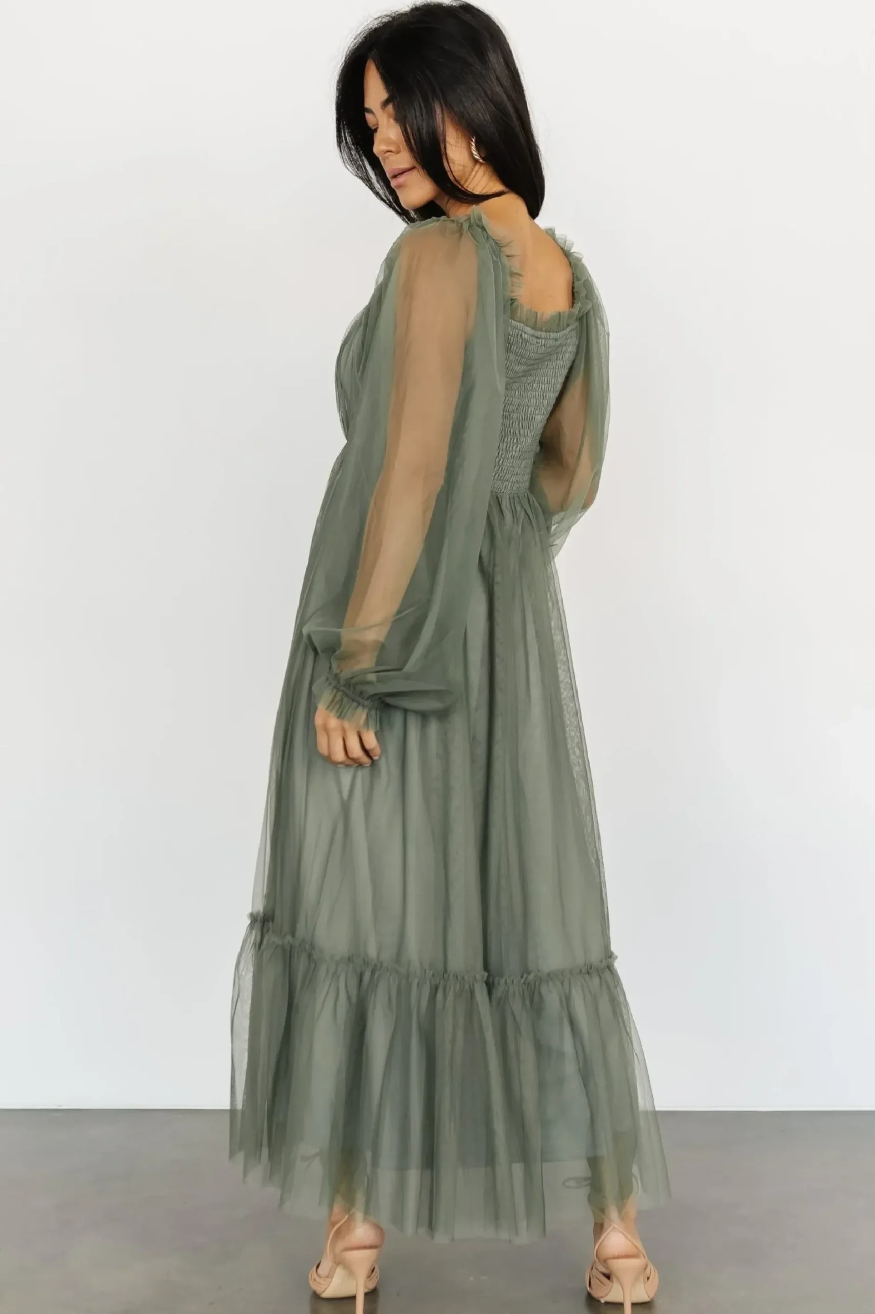 Baltic Born tulle styles|Cleobelle Maxi Dress | Dusty Olive