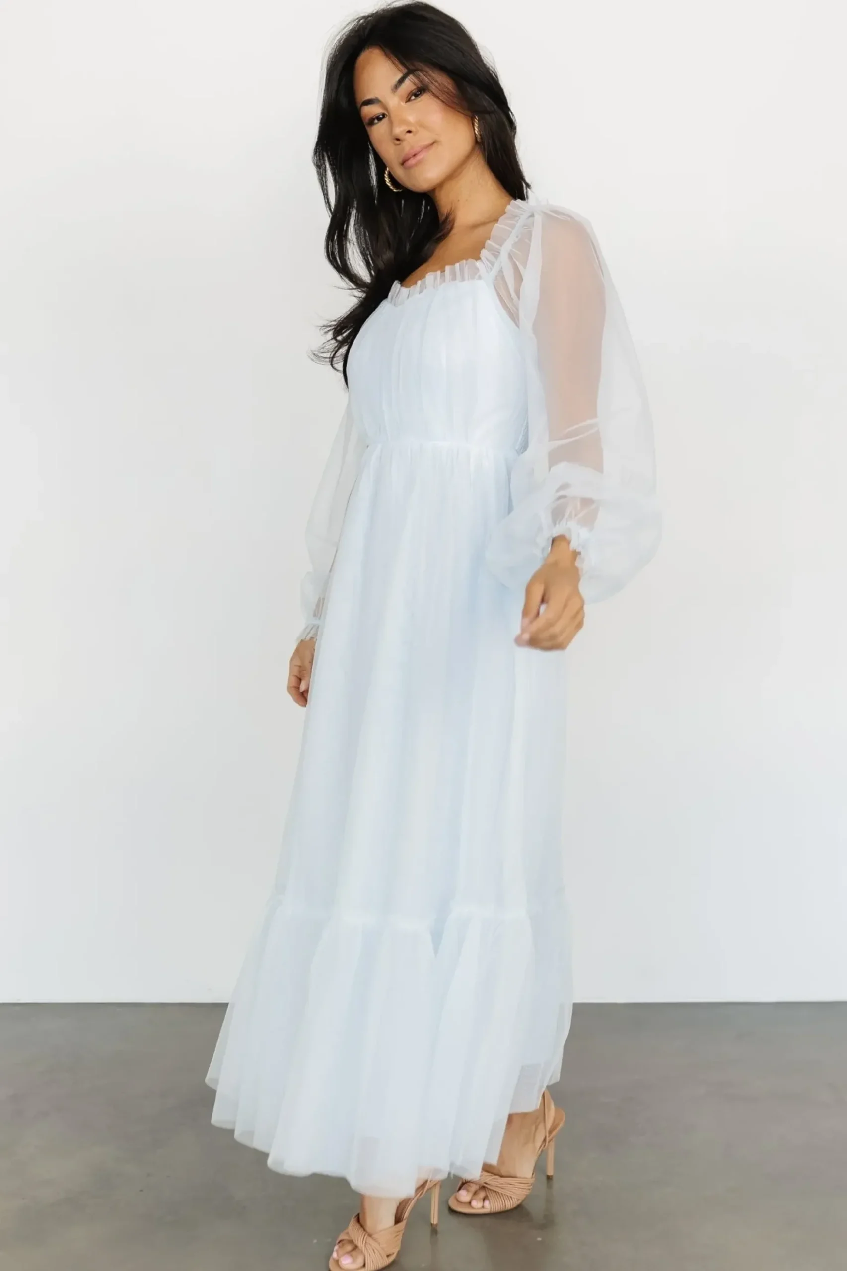 Baltic Born tulle styles|Cleobelle Maxi Dress | Ethereal Blue