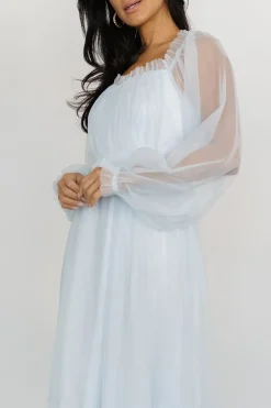 Baltic Born tulle styles|Cleobelle Maxi Dress | Ethereal Blue