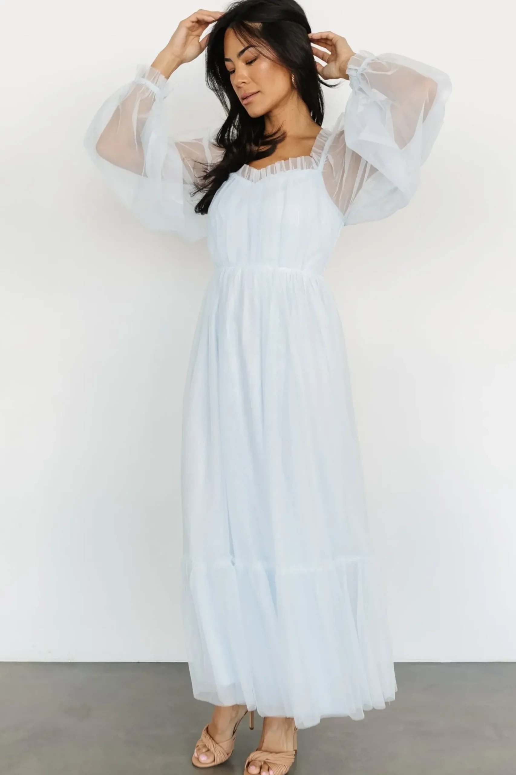 Baltic Born tulle styles|Cleobelle Maxi Dress | Ethereal Blue