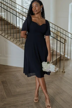 Baltic Born midi dresses|WEDDING SUITE|Colette Sweetheart Midi Dress | Black