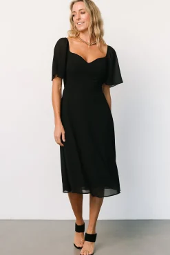 Baltic Born midi dresses|WEDDING SUITE|Colette Sweetheart Midi Dress | Black