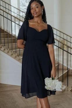 Baltic Born midi dresses|WEDDING SUITE|Colette Sweetheart Midi Dress | Black