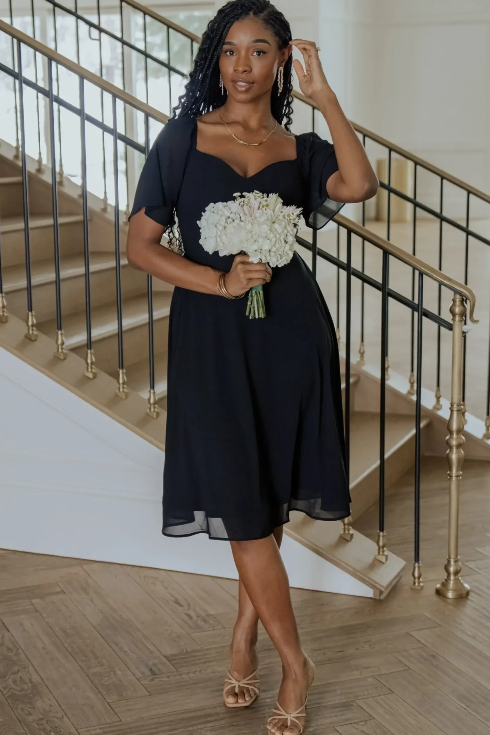 Baltic Born midi dresses|WEDDING SUITE|Colette Sweetheart Midi Dress | Black