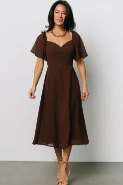 Baltic Born midi dresses|WEDDING SUITE|Colette Sweetheart Midi Dress | Espresso