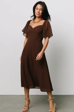 Baltic Born midi dresses|WEDDING SUITE|Colette Sweetheart Midi Dress | Espresso