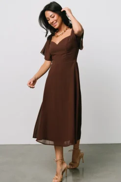 Baltic Born midi dresses|WEDDING SUITE|Colette Sweetheart Midi Dress | Espresso