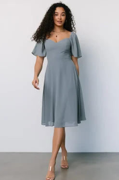 Baltic Born midi dresses|WEDDING SUITE|Colette Sweetheart Midi Dress | Dusty Blue
