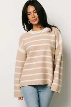 Baltic Born TOPS|sweaters|Conway Striped Sweater | Natural