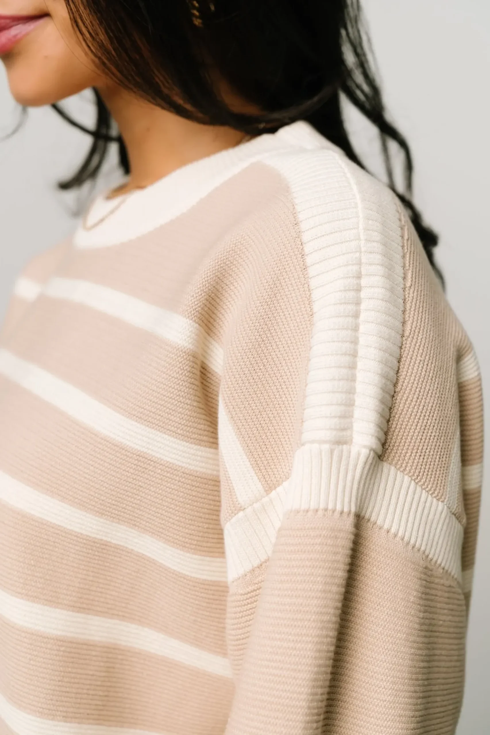 Baltic Born TOPS|sweaters|Conway Striped Sweater | Natural