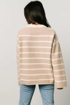 Baltic Born TOPS|sweaters|Conway Striped Sweater | Natural