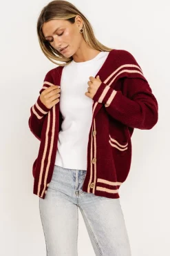 Baltic Born sweaters|WINTER ESSENTIALS|Corbett Knit Cardigan | Burgundy