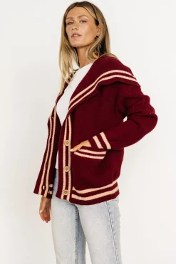 Baltic Born sweaters|WINTER ESSENTIALS|Corbett Knit Cardigan | Burgundy