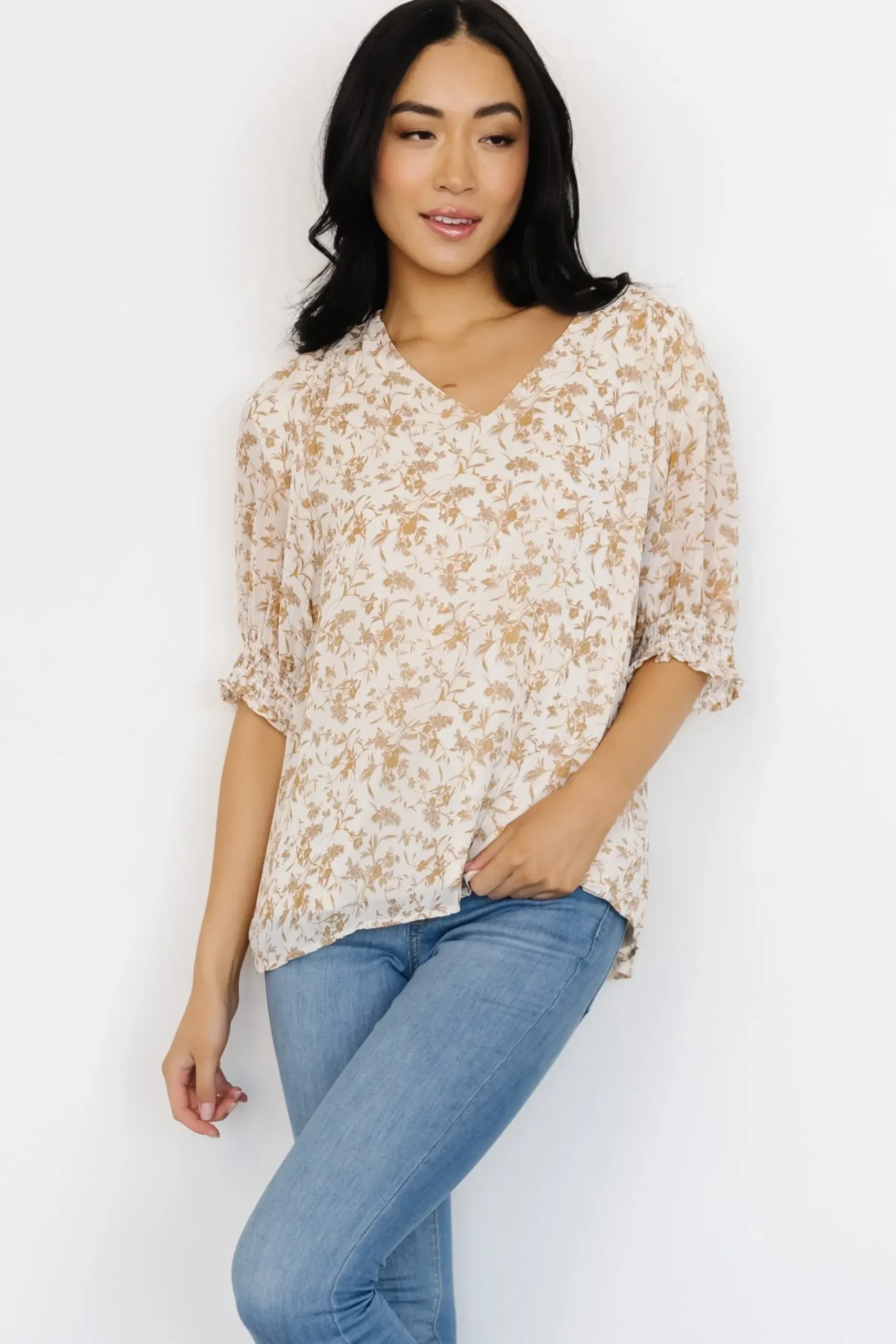 Baltic Born blouses + shirts|Cordova Top | Cream Multi Floral
