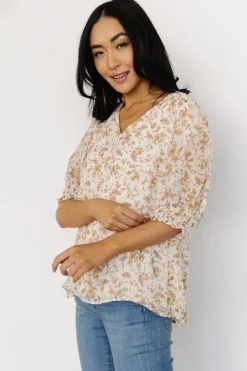 Baltic Born blouses + shirts|Cordova Top | Cream Multi Floral