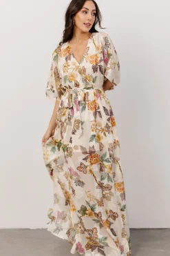 Baltic Born bump friendly|Corinth Maxi Dress | Jacquard Multi Floral