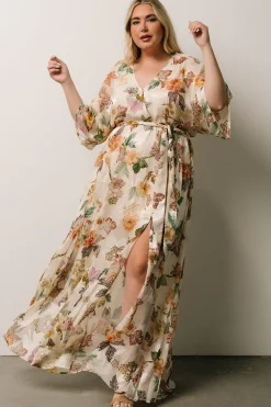 Baltic Born bump friendly|Corinth Maxi Dress | Jacquard Multi Floral