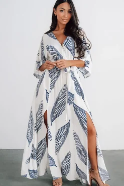 Baltic Born bump friendly|Corinth Maxi Dress | Navy Print