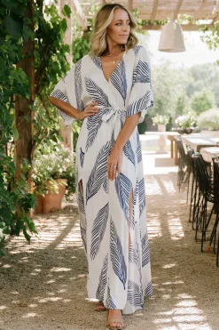 Baltic Born bump friendly|Corinth Maxi Dress | Navy Print