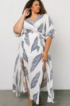 Baltic Born bump friendly|Corinth Maxi Dress | Navy Print