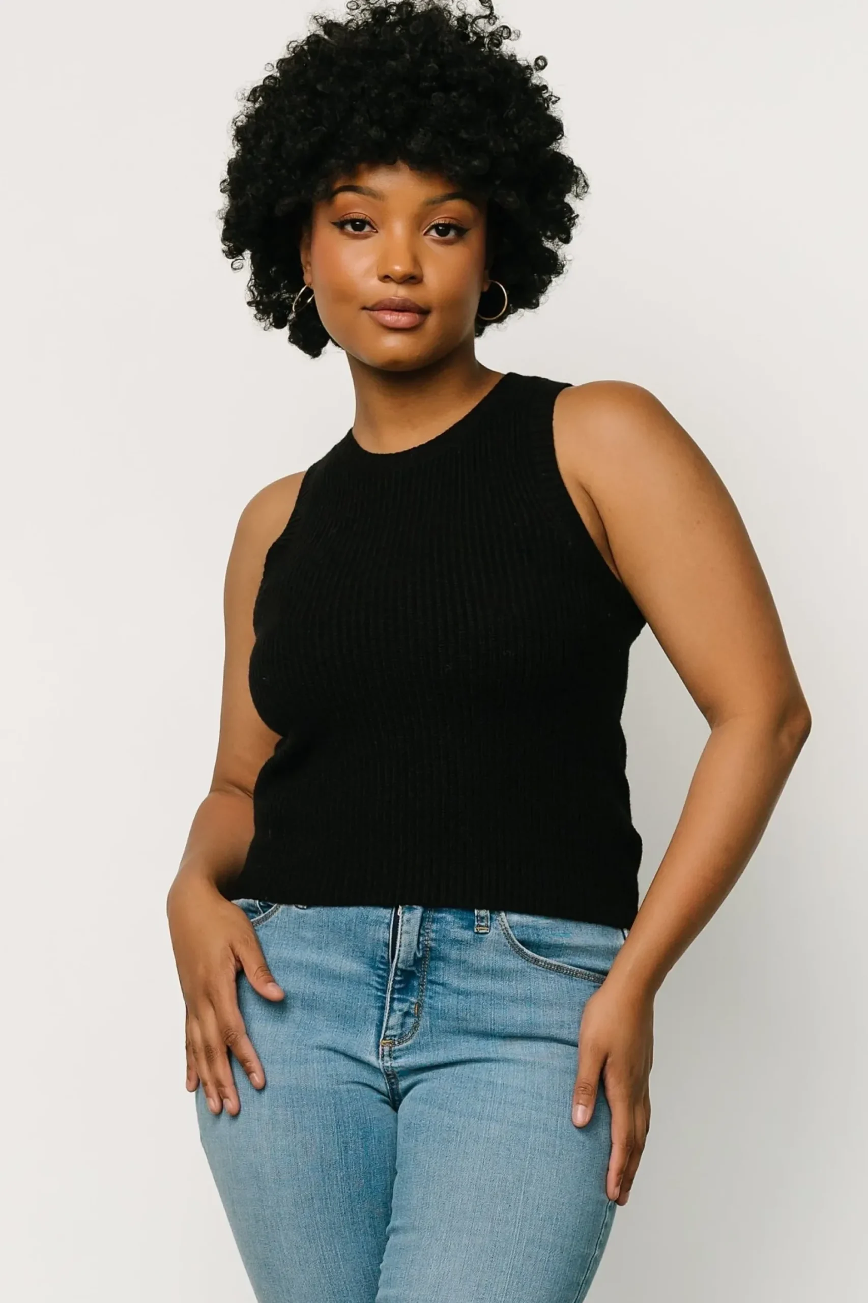 Baltic Born blouses + shirts|Cruz Knit Tank Top | Black