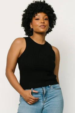 Baltic Born blouses + shirts|Cruz Knit Tank Top | Black