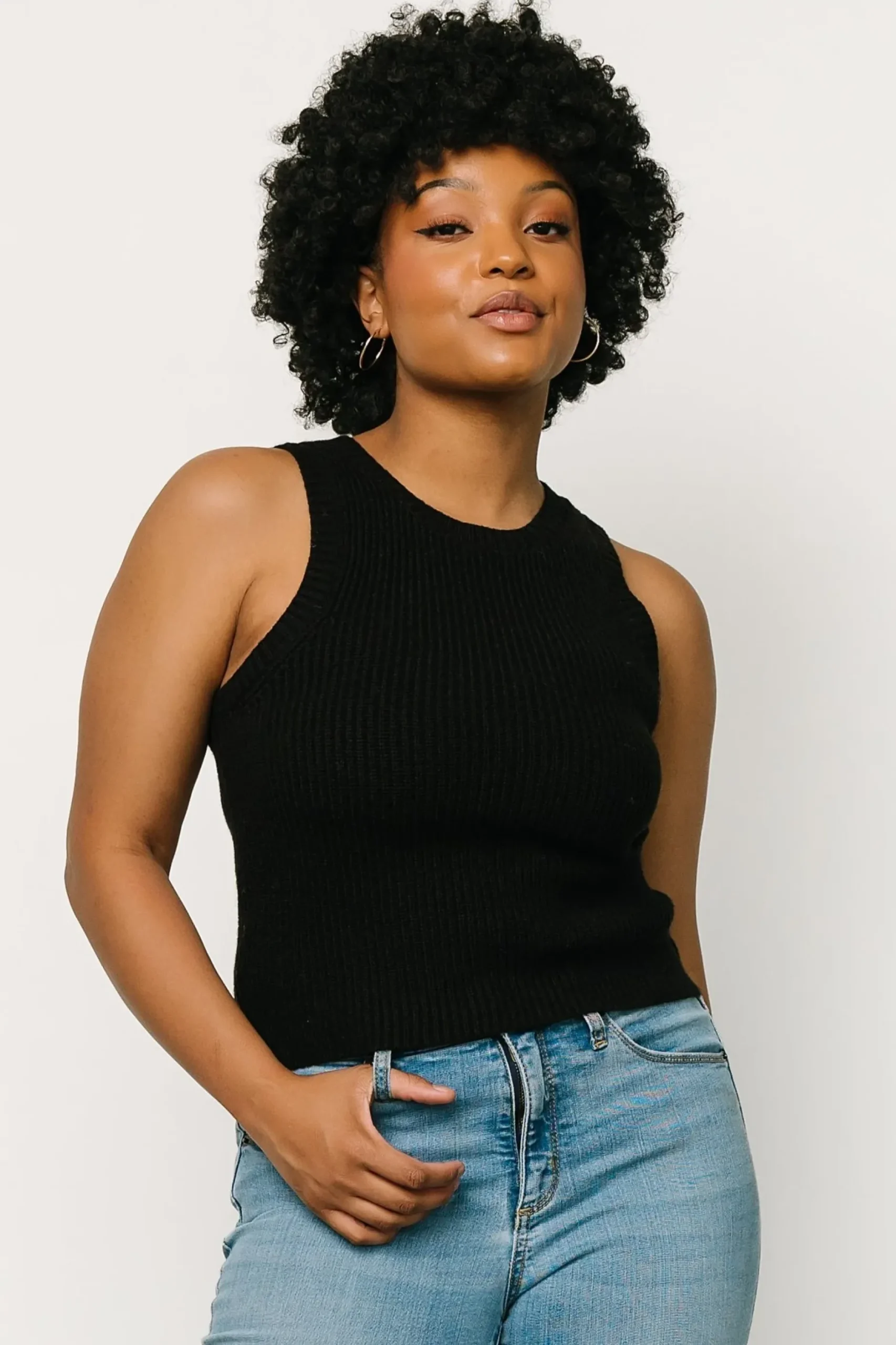 Baltic Born blouses + shirts|Cruz Knit Tank Top | Black