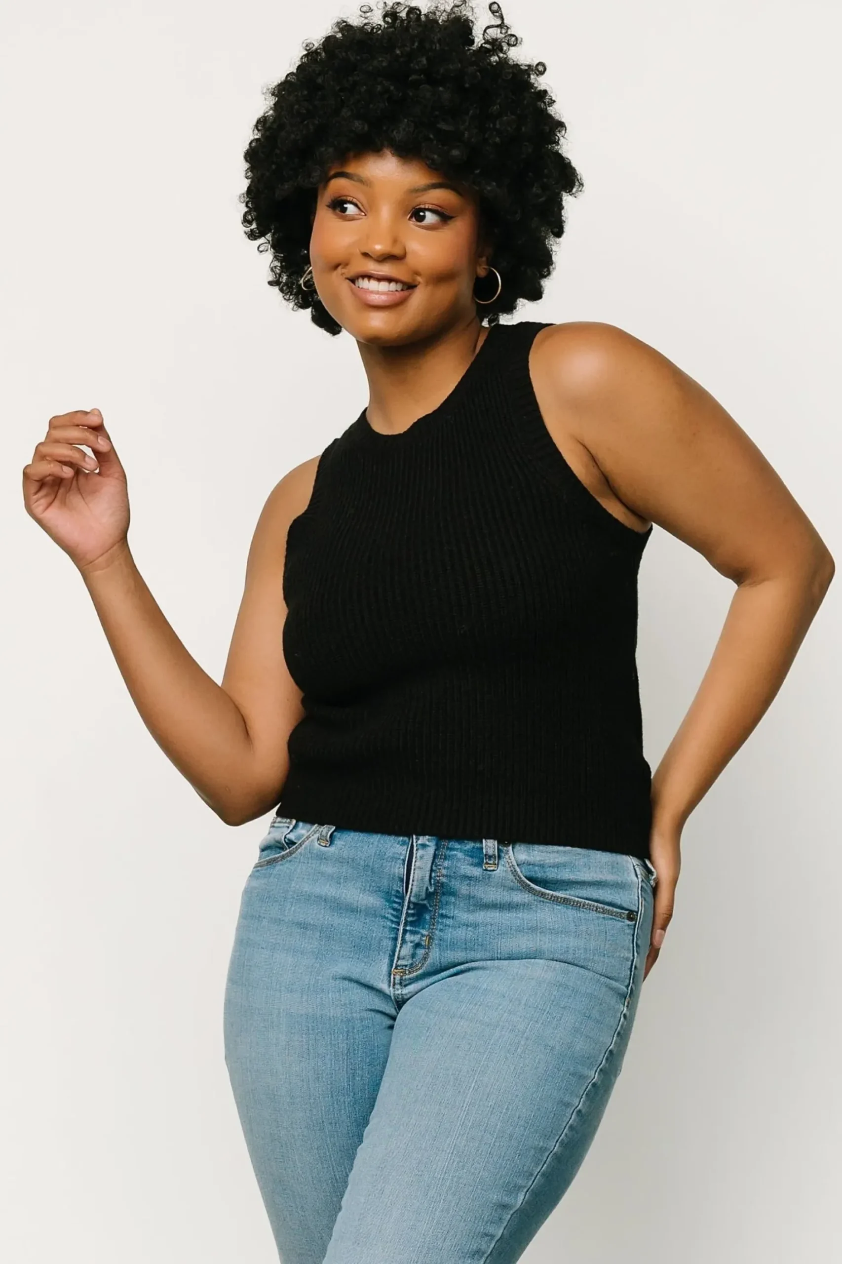Baltic Born blouses + shirts|Cruz Knit Tank Top | Black