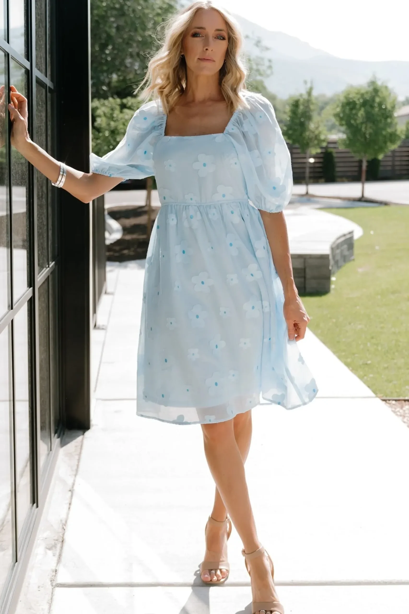 Baltic Born short dresses|Daisy Short Dress | Blue Floral