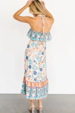 Baltic Born midi dresses|Dali Midi Dress | Natural + Blue Floral