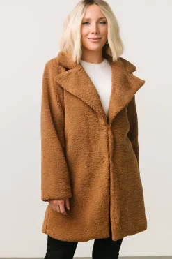 Baltic Born outerwear|Damien Sherpa Coat | Dark Camel
