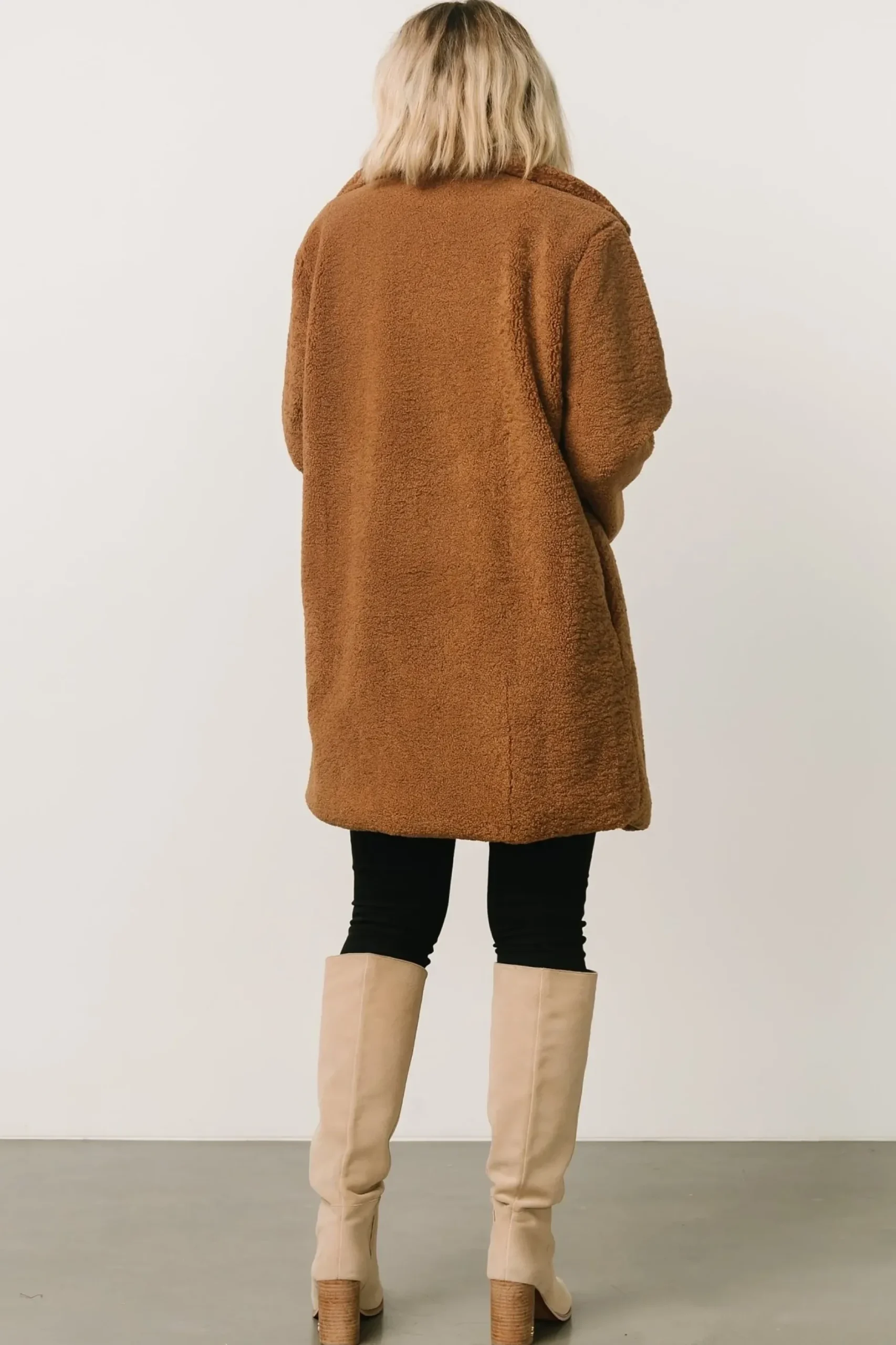 Baltic Born outerwear|Damien Sherpa Coat | Dark Camel