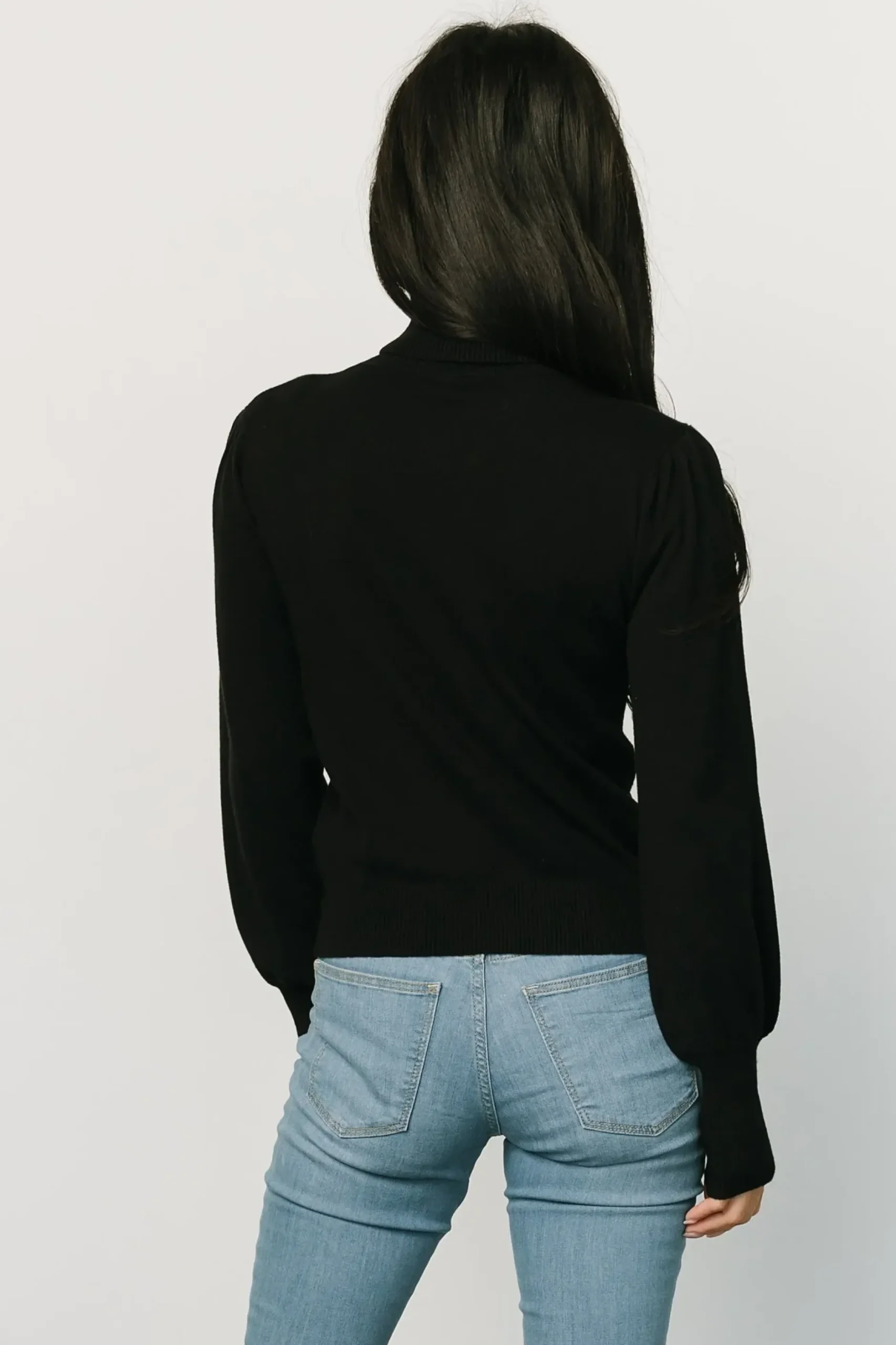 Baltic Born blouses + shirts|WINTER ESSENTIALS|Danica Turtleneck Knit Top | Black