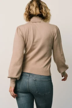Baltic Born blouses + shirts|WINTER ESSENTIALS|Danica Turtleneck Knit Top | Taupe