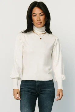 Baltic Born blouses + shirts|WINTER ESSENTIALS|Danica Turtleneck Knit Top | Ivory