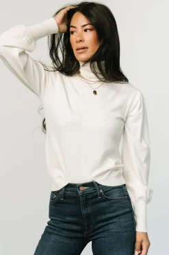 Baltic Born blouses + shirts|WINTER ESSENTIALS|Danica Turtleneck Knit Top | Ivory