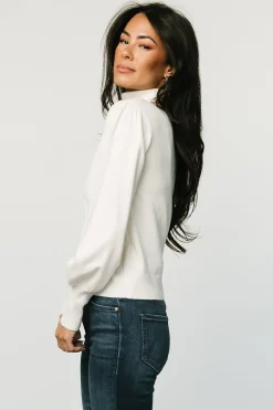 Baltic Born blouses + shirts|WINTER ESSENTIALS|Danica Turtleneck Knit Top | Ivory